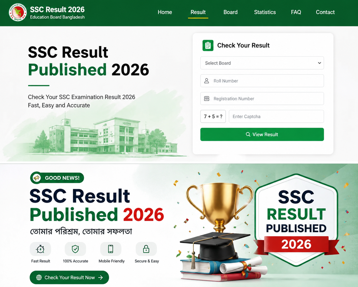 SSC Result 2026 with Marksheet for All Education Board