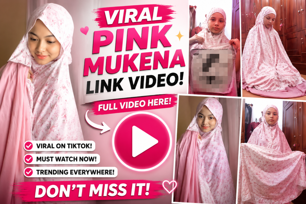 mukena pink viral video